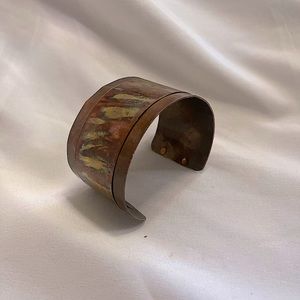Bronze copper brass Bracelet w patina